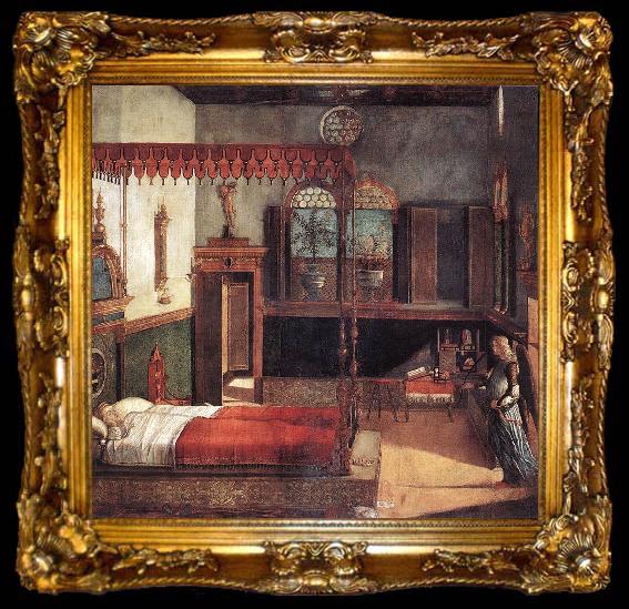 framed  CARPACCIO, Vittore The Dream of St Ursula  dfg, ta009-2